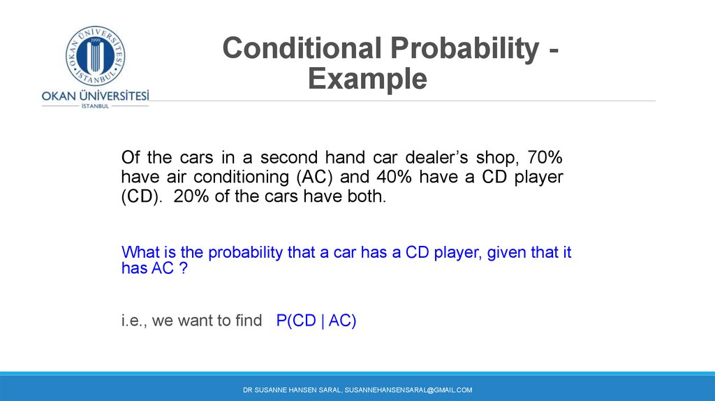Conditional Probability - Example