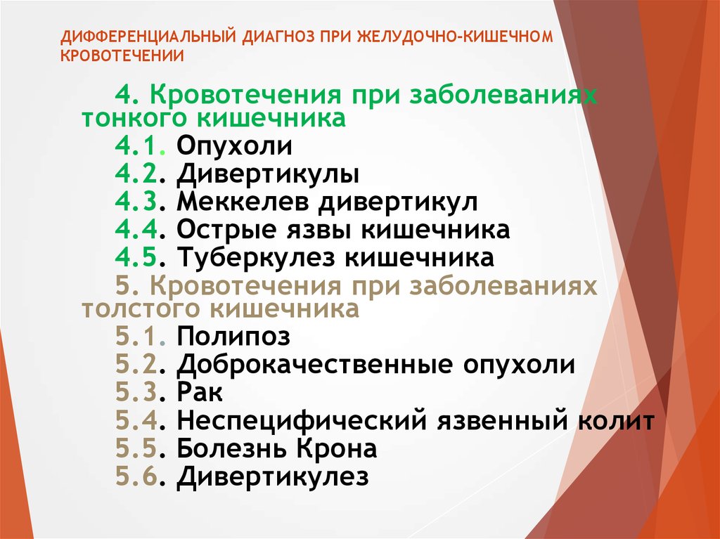 Диета При Кишечном Кровотечении Из Нижних Отделов