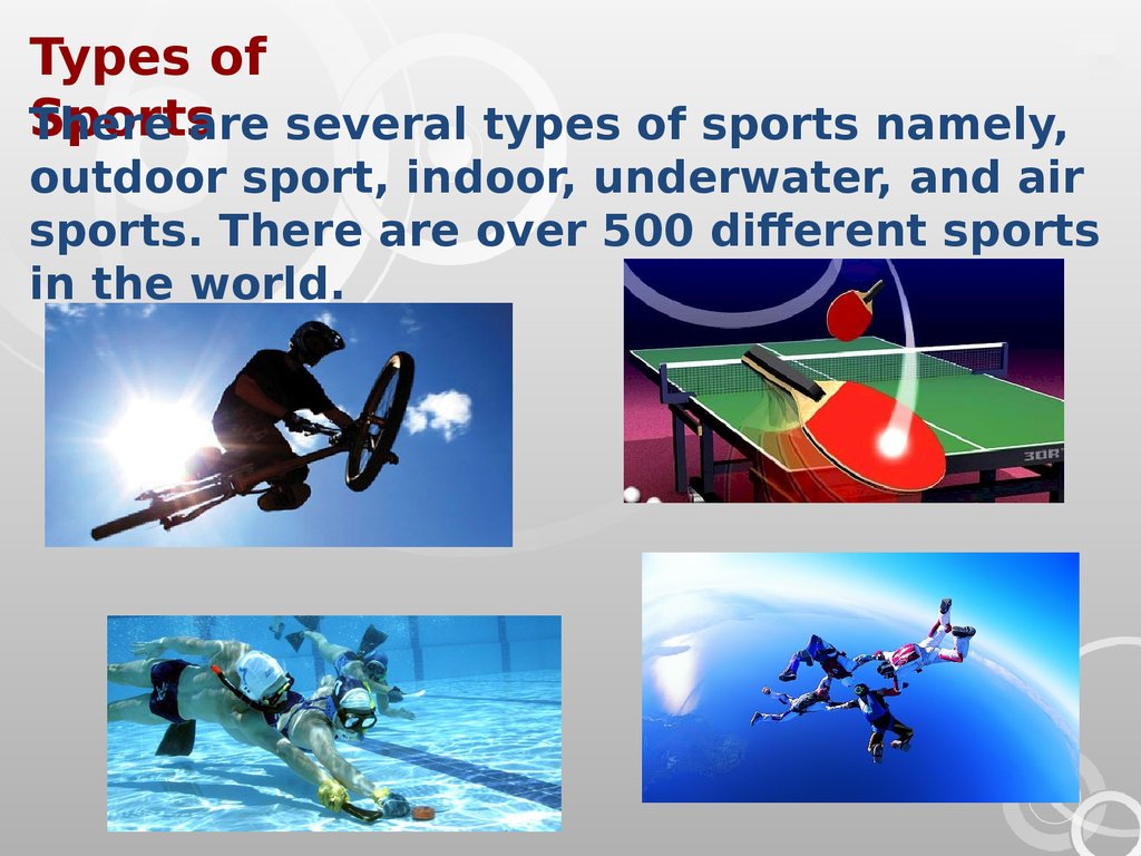 Competitive sports are a form of active leisure.