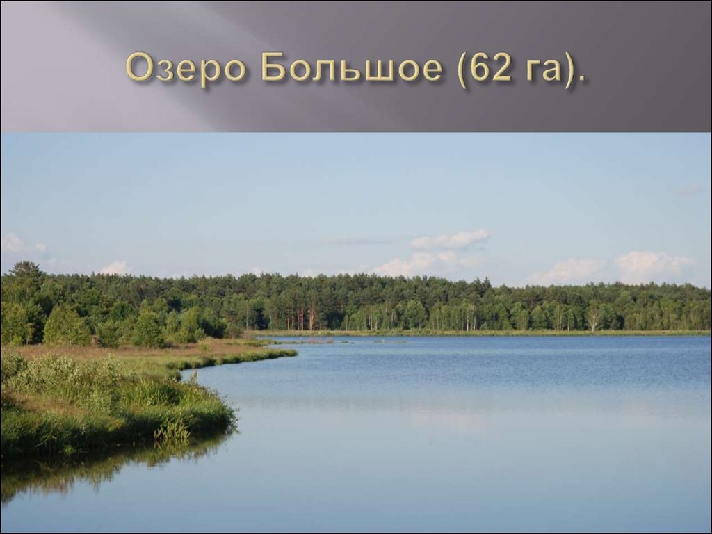 Озеро Большое (62 га).
