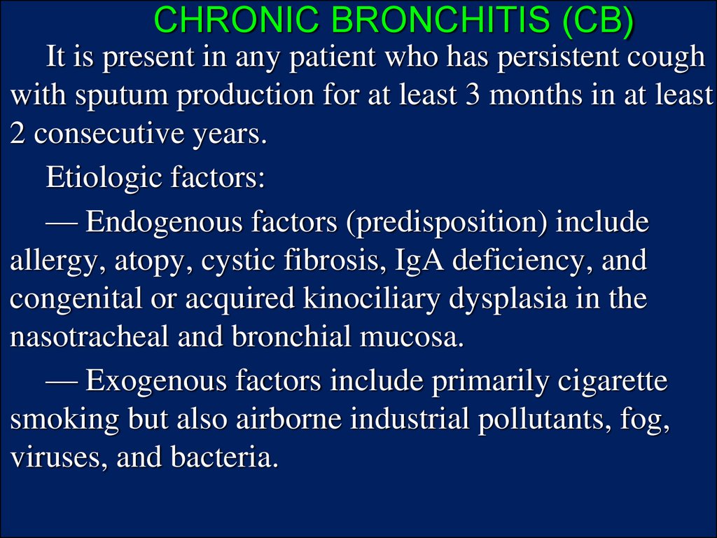 Cigarette Smoking and Acute Bronchitis