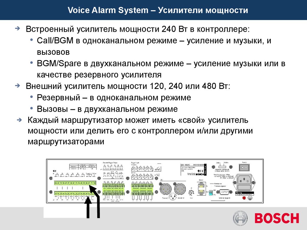Voice Alarm System – Усилители мощности
