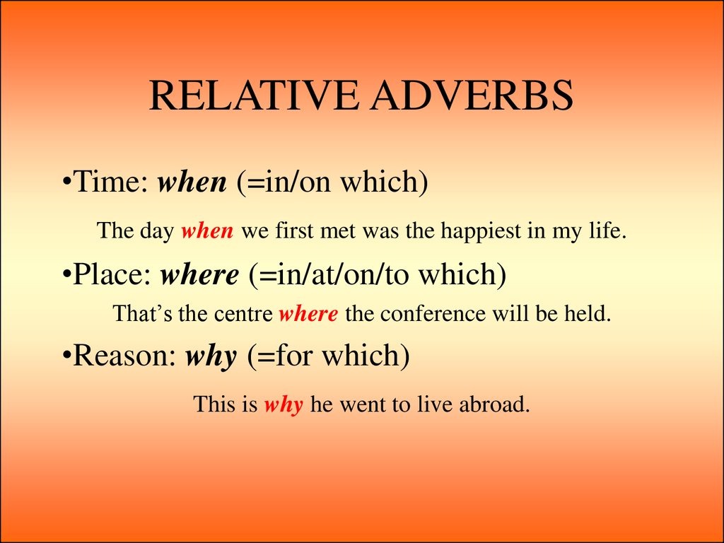 Relative Clauses Online Presentation