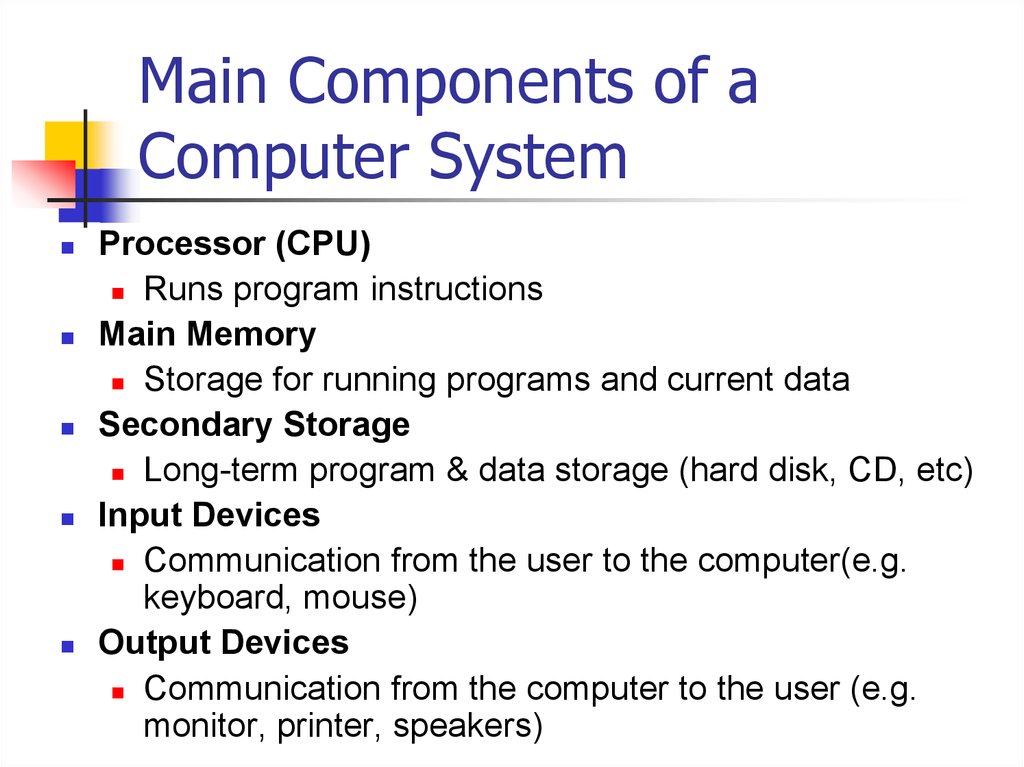 What Are The 4 Main Components Of A Computer System