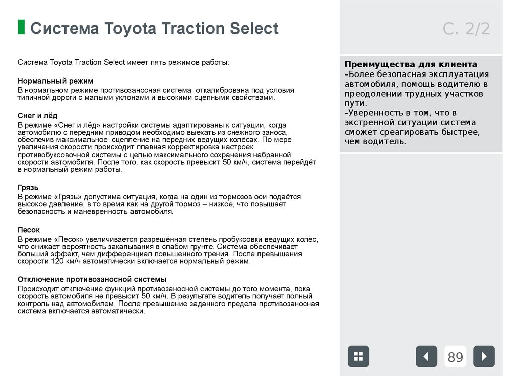 Система Toyota Traction Select
