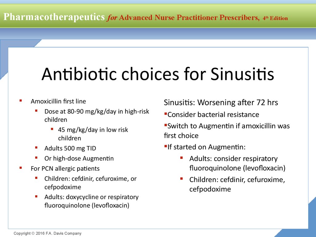 is augmentin best for sinus infection