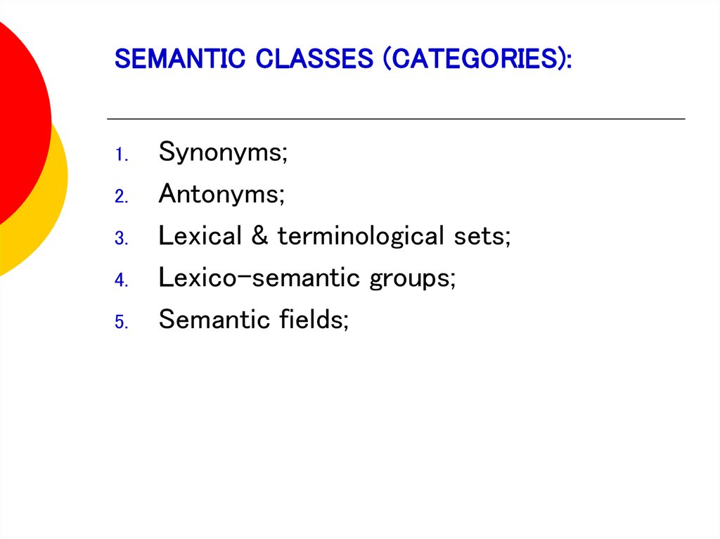 sononym for classification