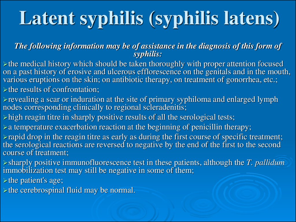 Tertiary, visceral syphilis, neurosyphilis - презентация онлайн1024 x 768