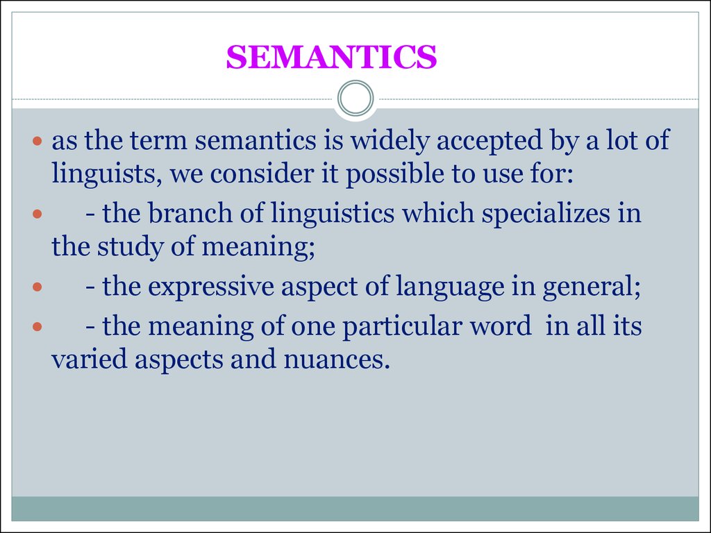 Lecture 6 Semantic Structure of English and Ukrainian ...