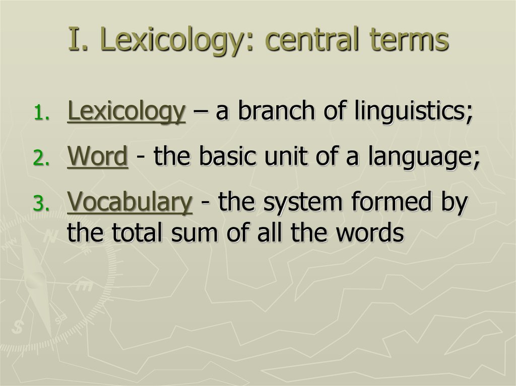 lexicology