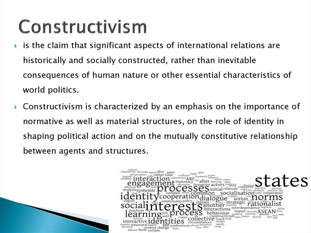 what is an example of constructivism in international relations