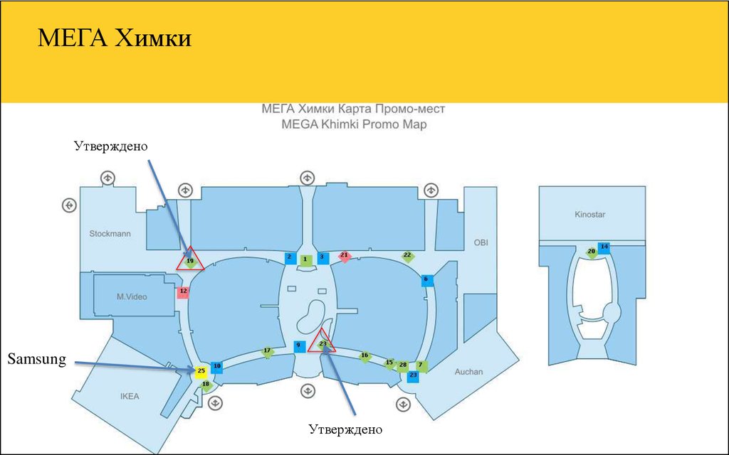 Карта мега химки с магазинами