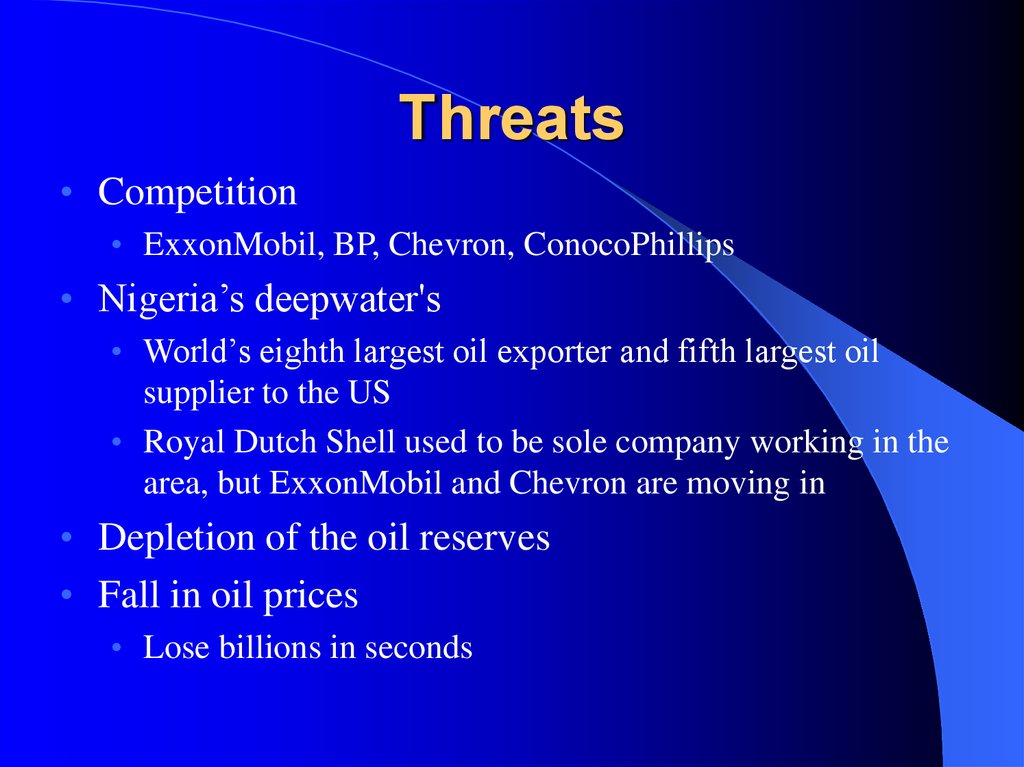Royal dutch shell strength weakness opportunity threat