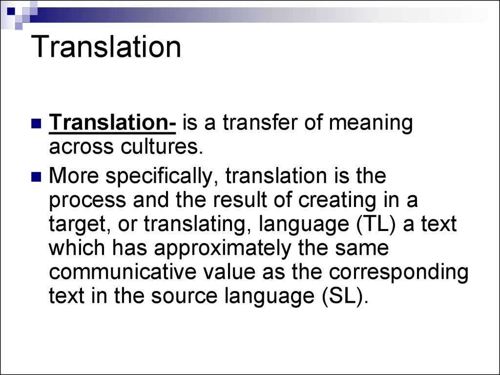 Thanslation Theory Translating Process презентация онлайн