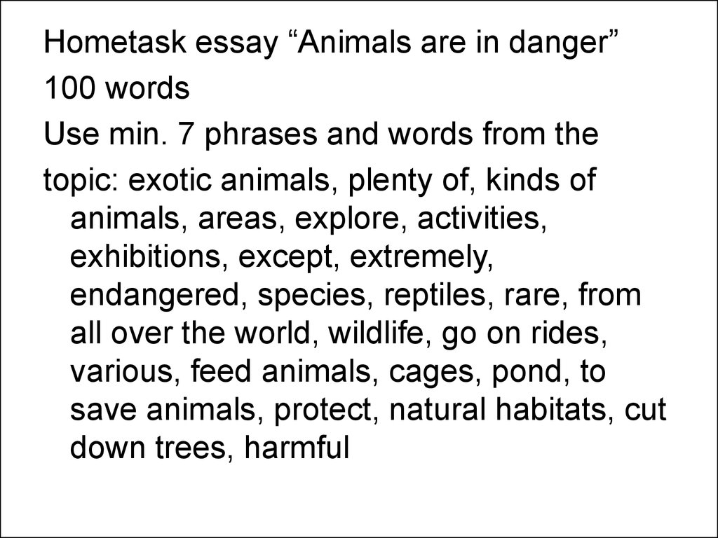 Endangered species topic essay