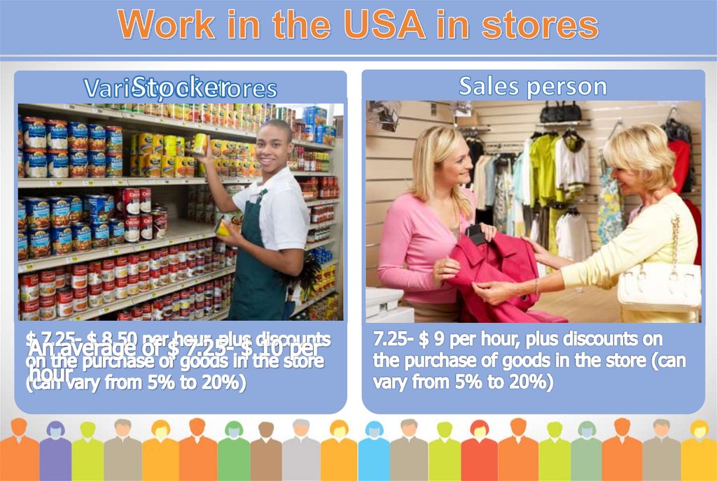 Work in the USA in stores