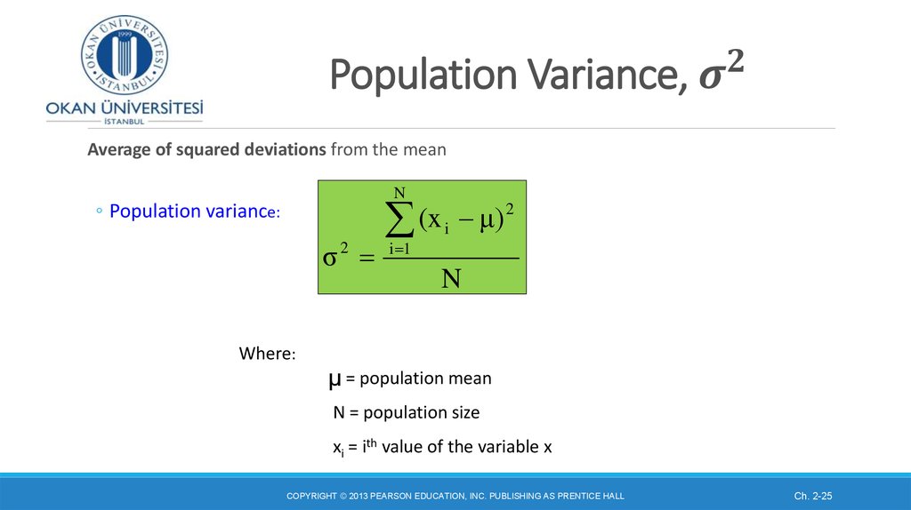 Population Variance, σ^2