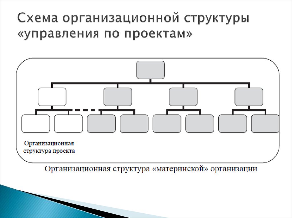 Схема организационной структуры «управления по проектам»