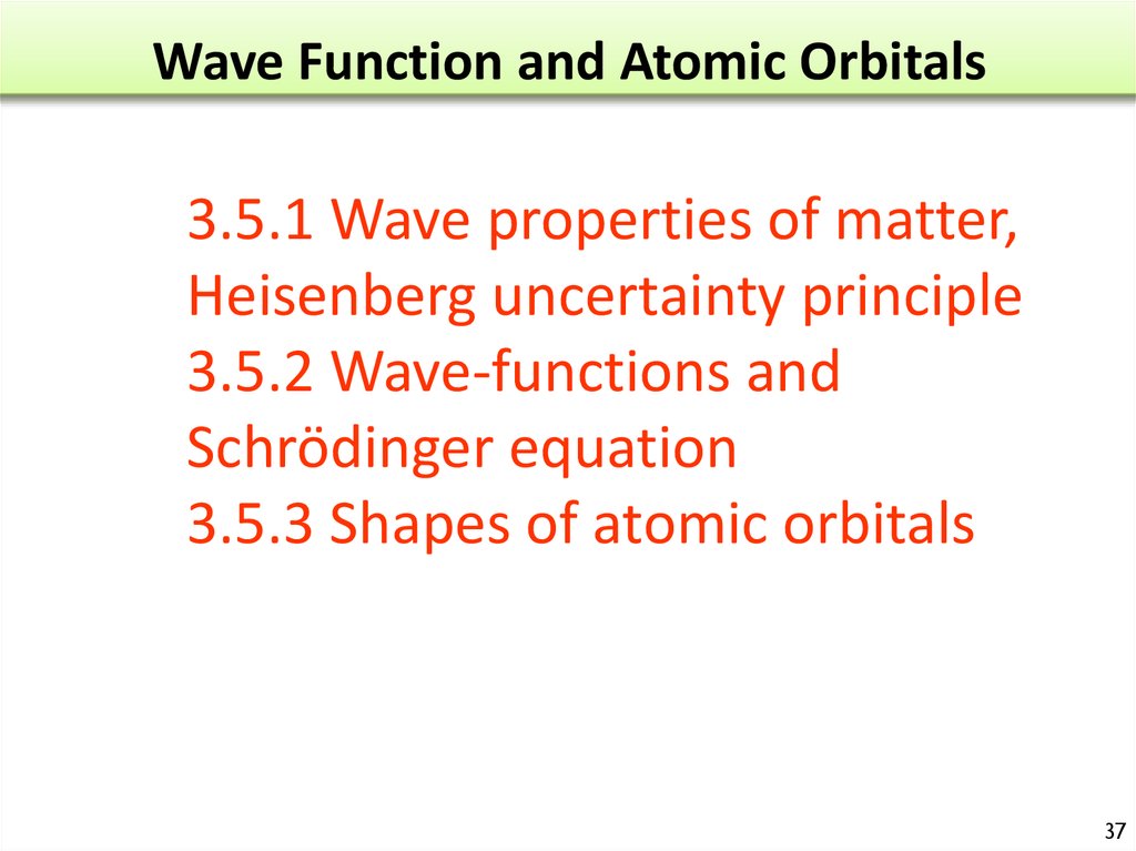 Wave Function and Atomic Orbitals