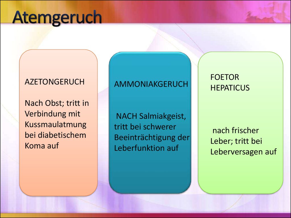 Pflege von Menschen mit Erkrankungen der Atemwege und