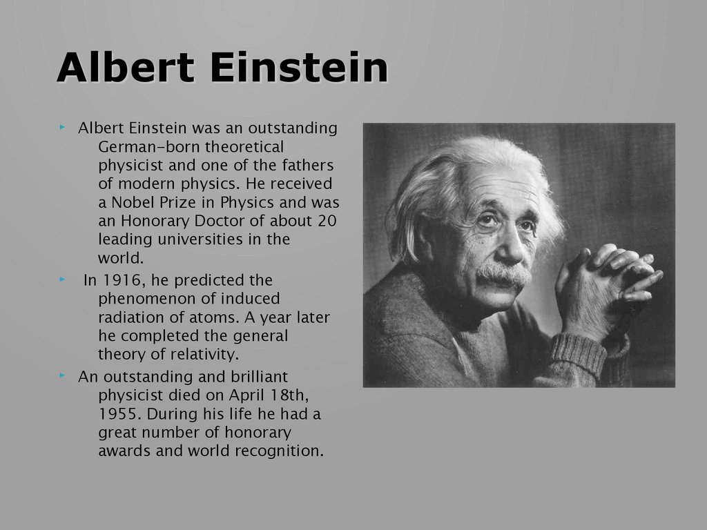 Famous scientists - online presentation