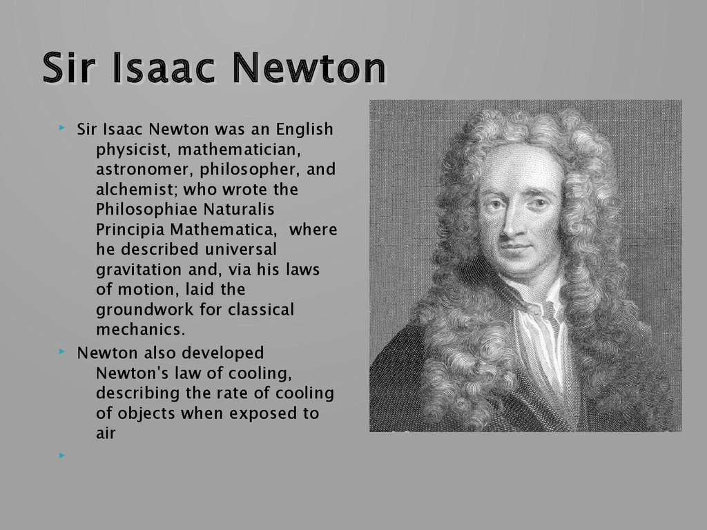 isaac newton famous for