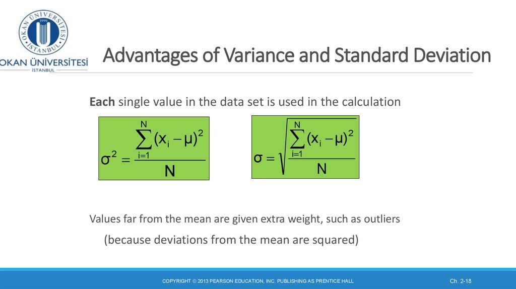 Advantages of Variance and Standard Deviation