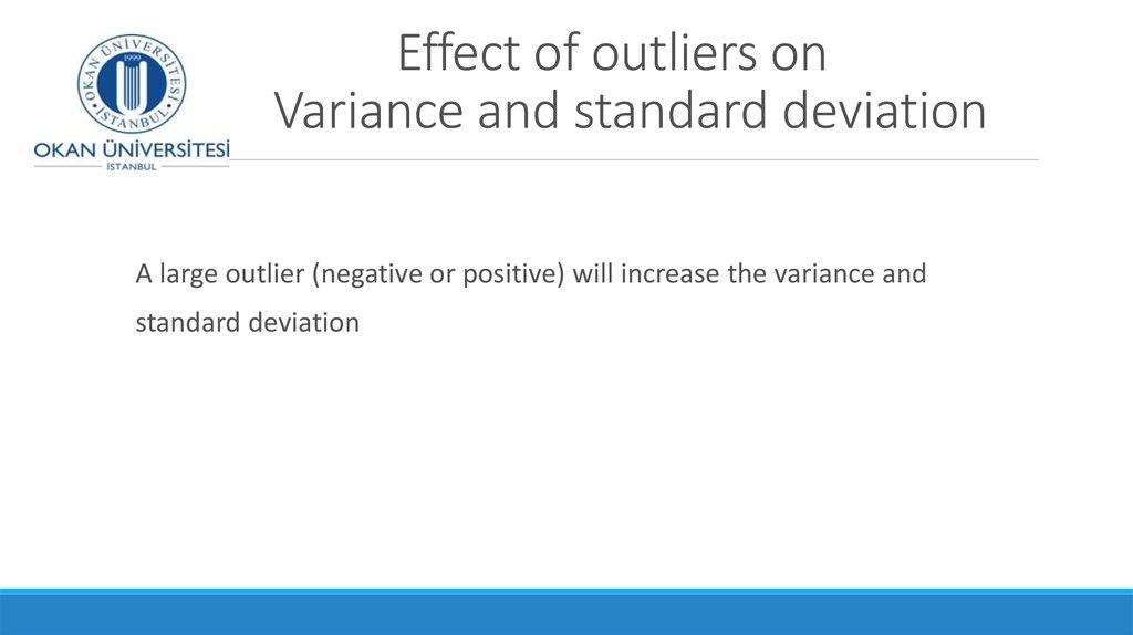 Effect of outliers on Variance and standard deviation