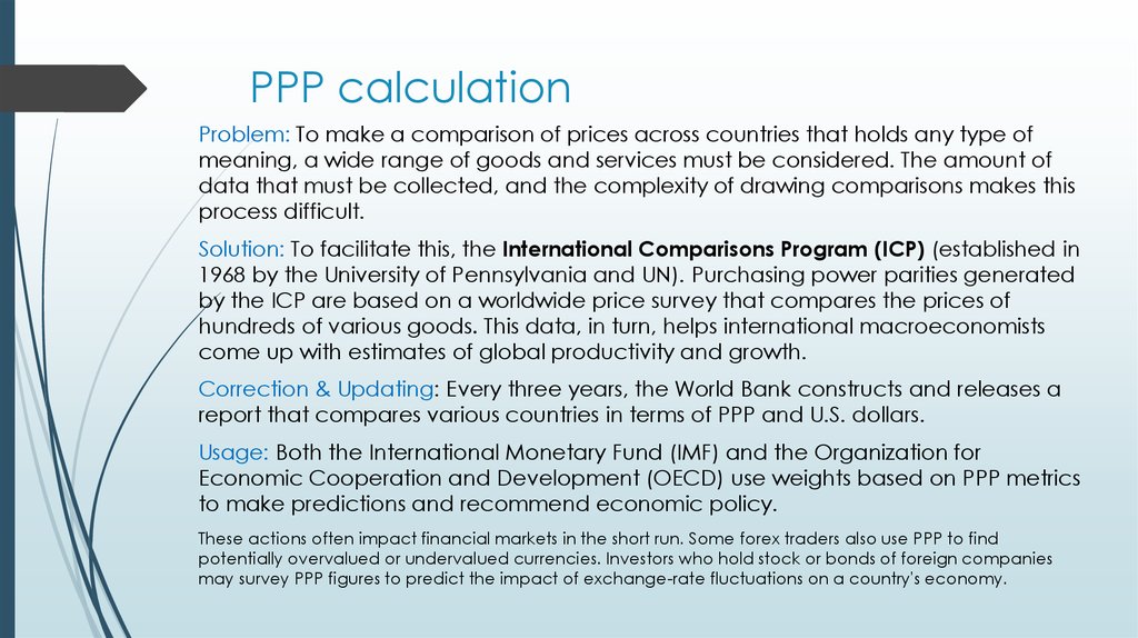 PPP calculation