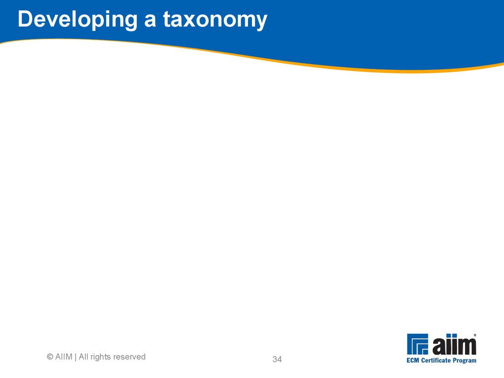 Developing a taxonomy