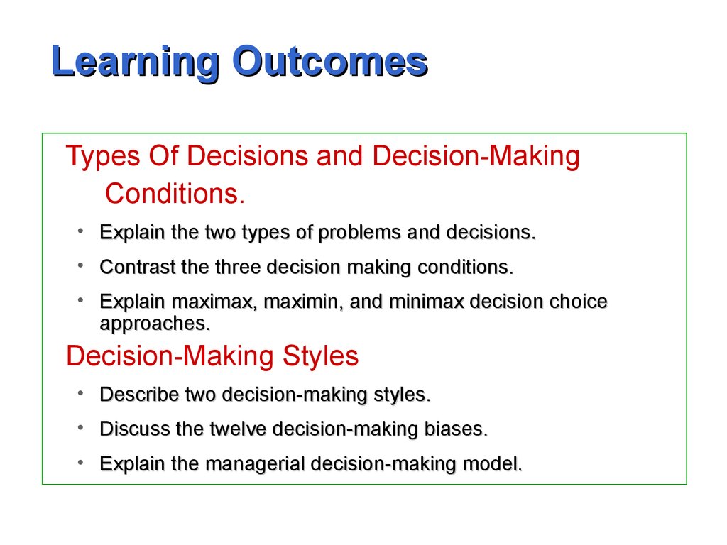 decision making process 3 types