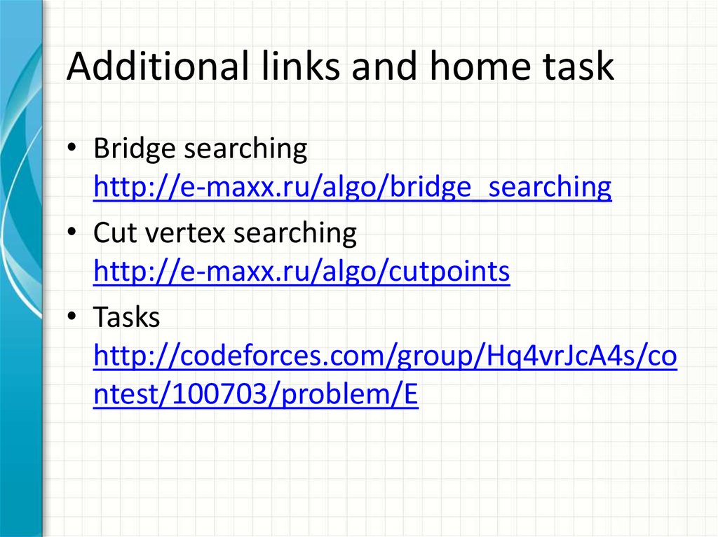 Additional links and home task