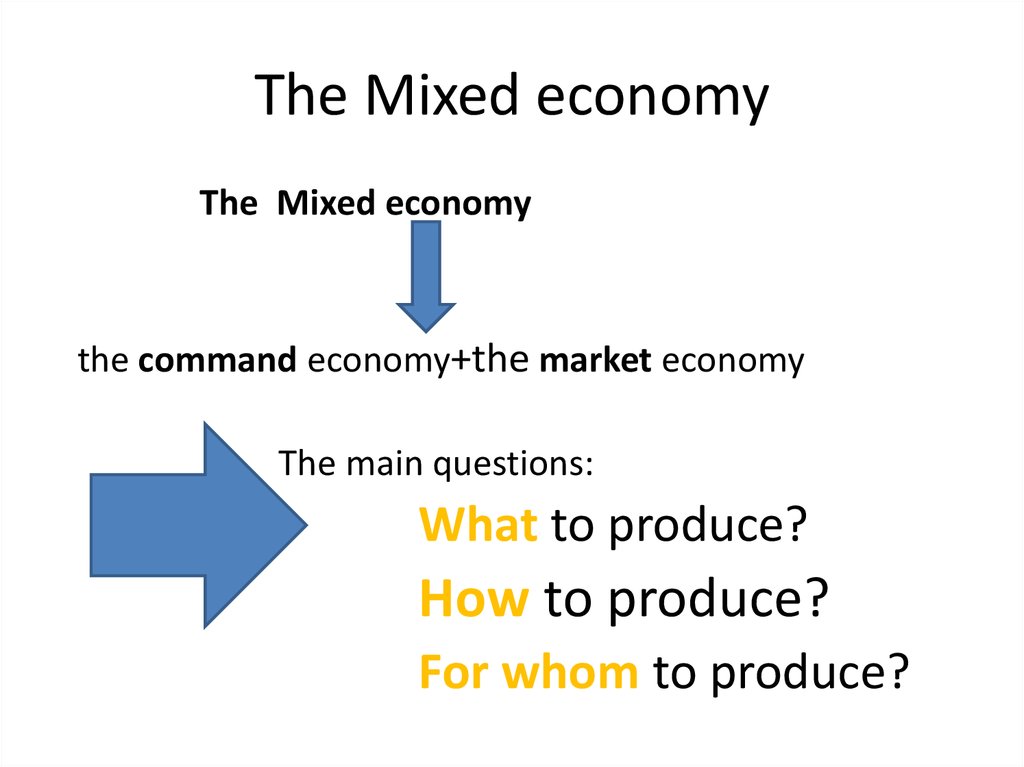 The mixed economy online presentation