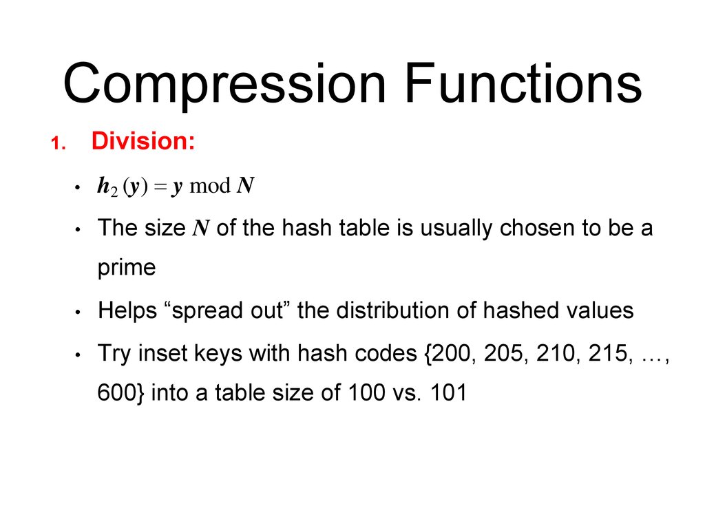 Compression Functions