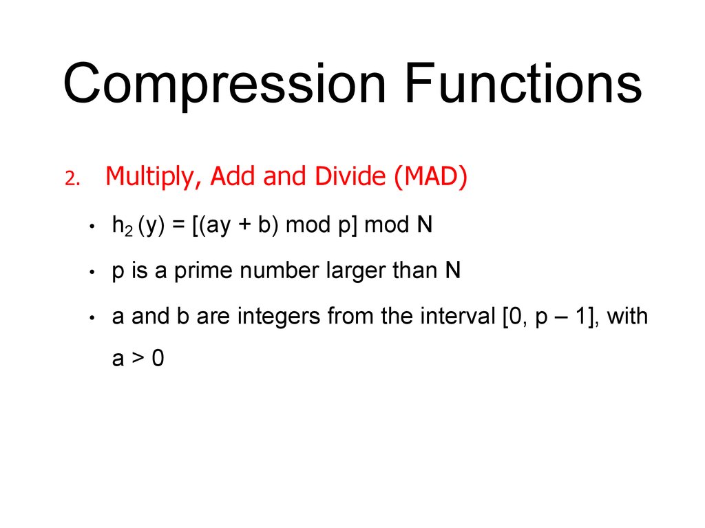 Compression Functions
