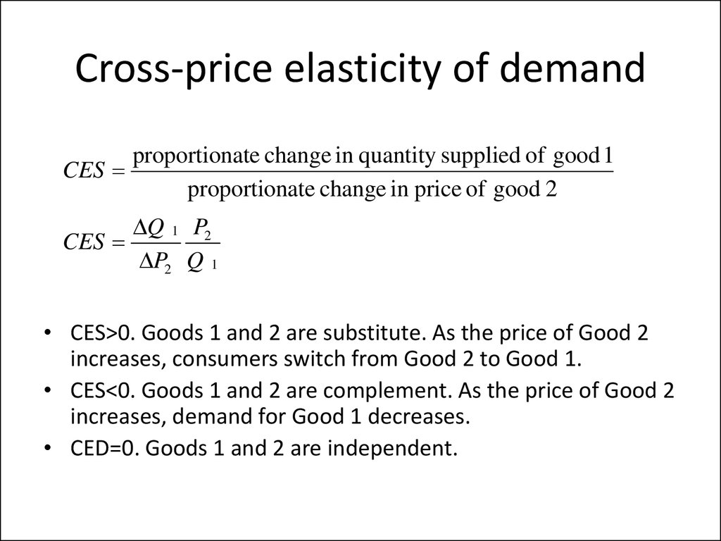 Cross-price elasticity of demand