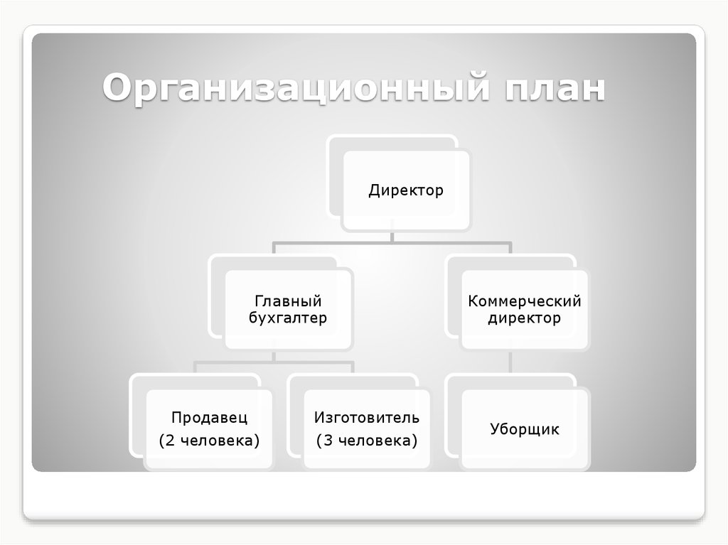 Организационный план бизнес плана готовый