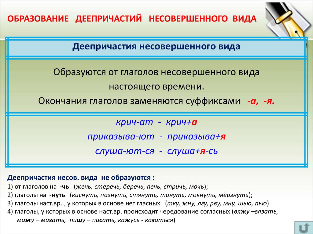 Образовать деепричастие вязать Образовать деепричастие вязать