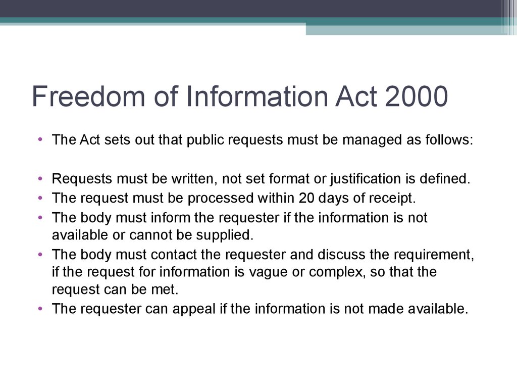 freedome of information act