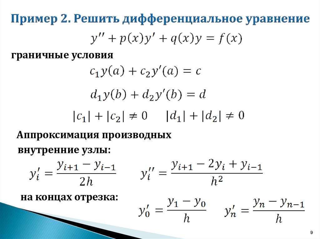 Пример 2. Решить дифференциальное уравнение