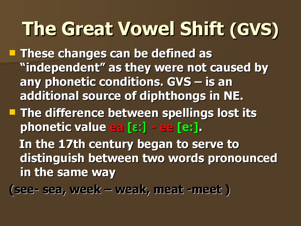 great vowel shift definition