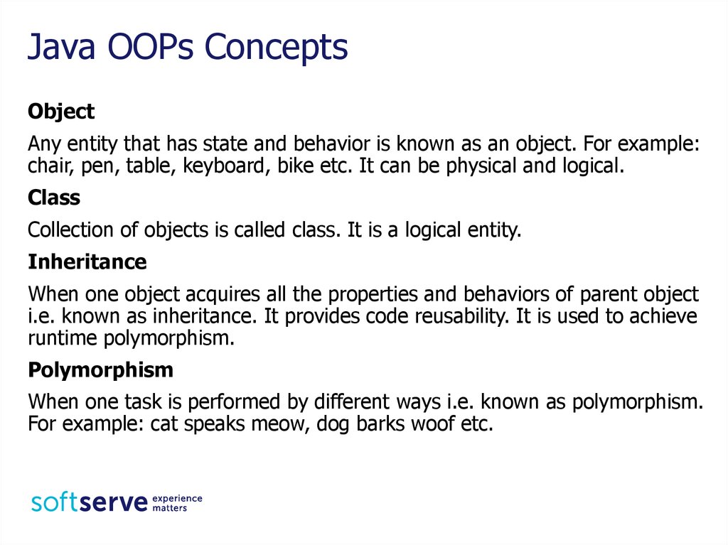 oops concepts in java