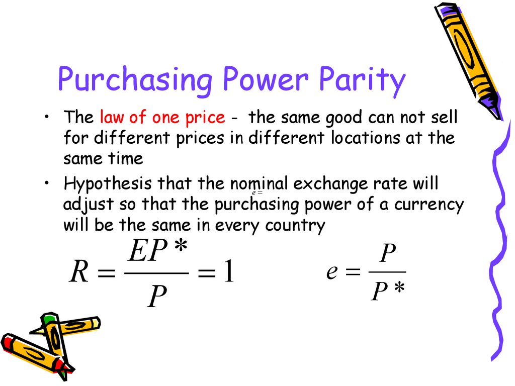 The Theory Of Purchasing Power Parity