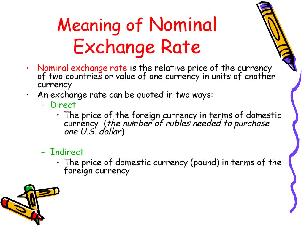 meaning of exchange rate