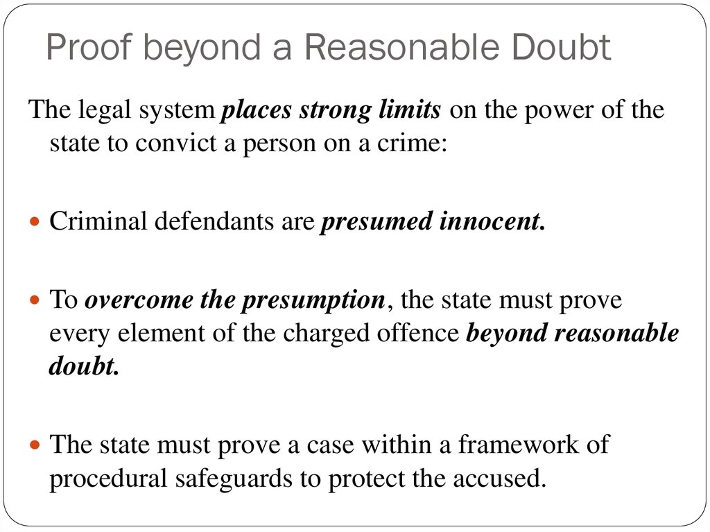 example of burden of proof beyond a shadow of a doubt beyond a reasonable doubt