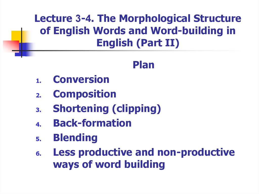 the-morphological-structure-of-english-words-and-word-building-in-english-lecture-3-4