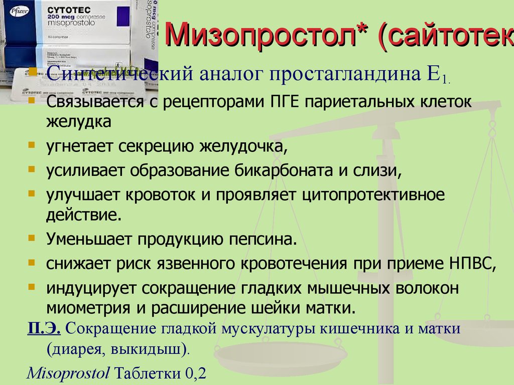 Как принимать мизопростол для прерывания беременности схема