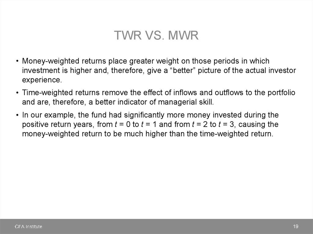 TWR vs. MWR