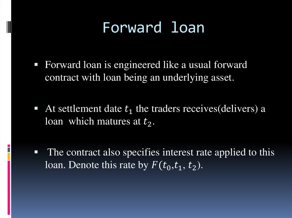 Forward loan