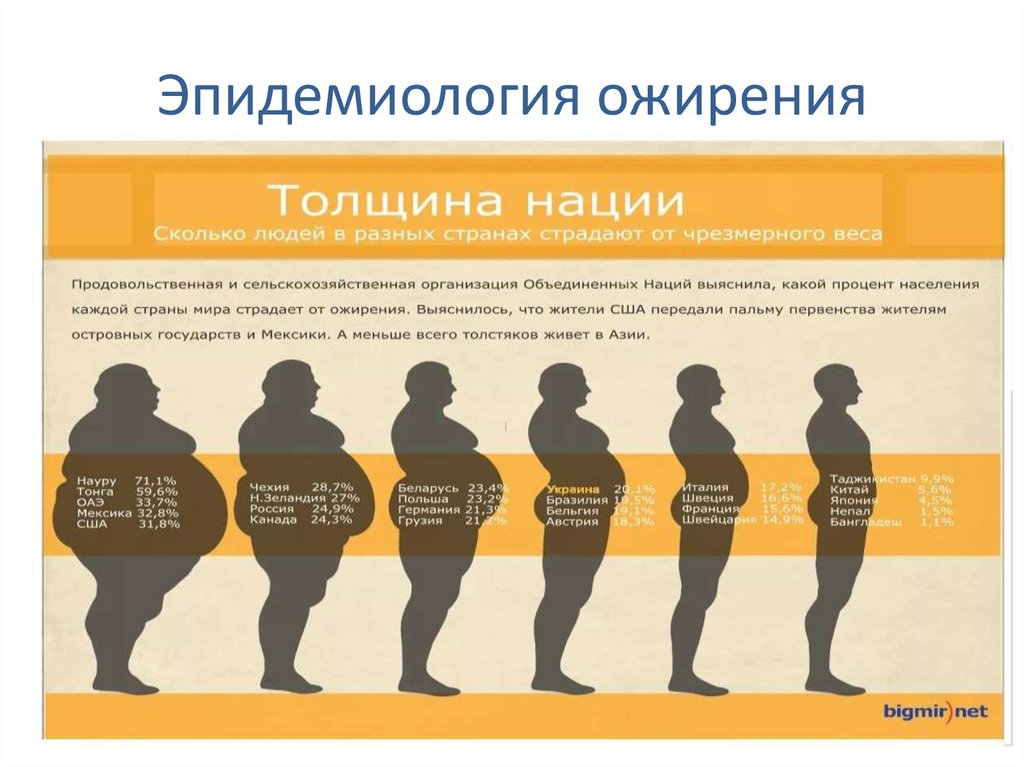 Процент Людей С Лишним Весом